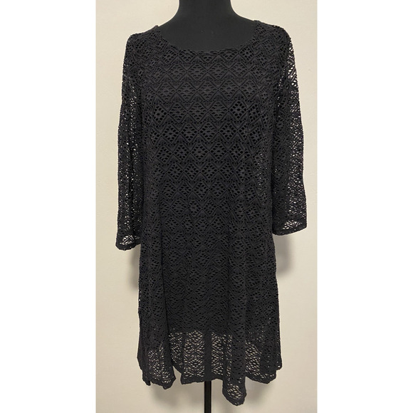 Miraclesuit Swim Coverup Womens Large Stretch Lace Mesh Dark Fairy Festival Boho - Picture 8 of 16